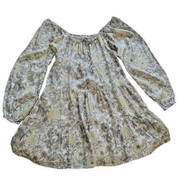 Roller Rabbit Women’s Pastel Floral Tiered Long Sleeve Dress Size XS Cottagecore - Picture 2 of 16